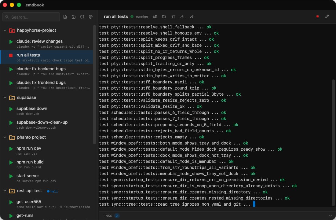cmdbook running a command